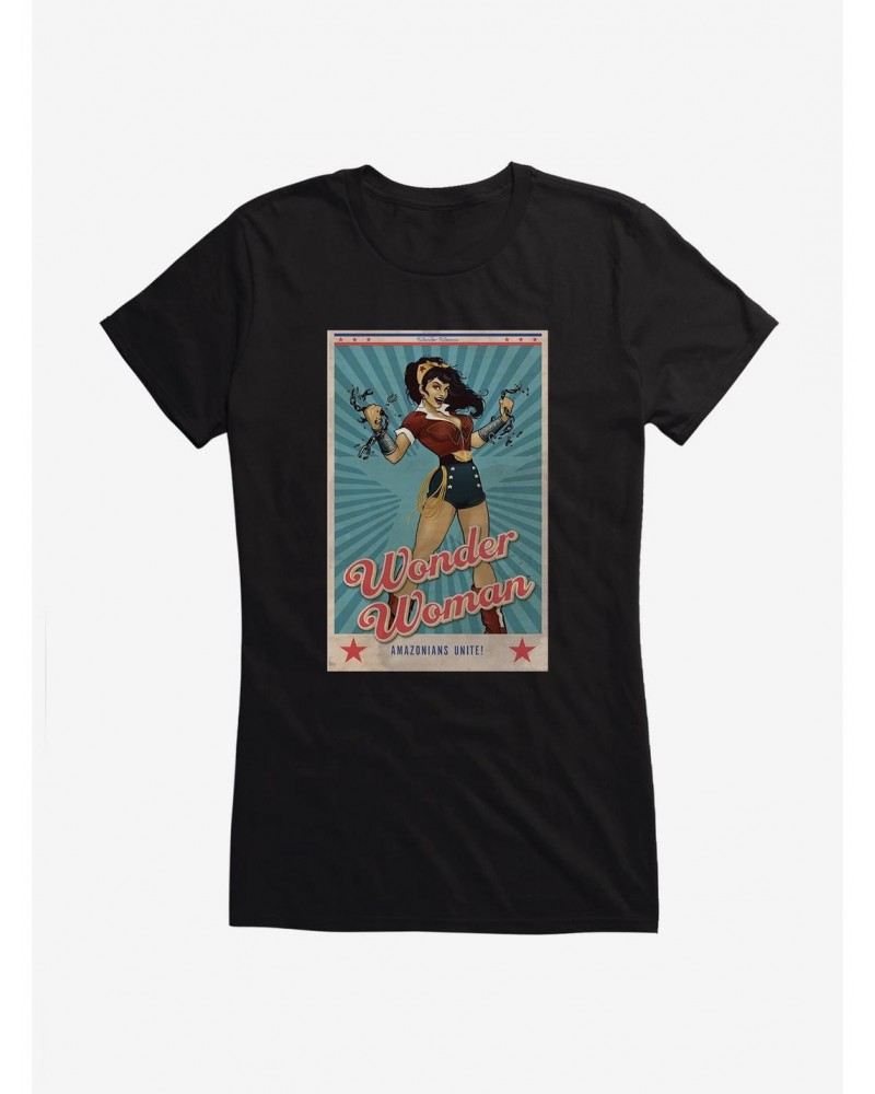 DC Comics Bombshells Wonder Woman Amazonians Unite Girls T-Shirt $7.72 T-Shirts