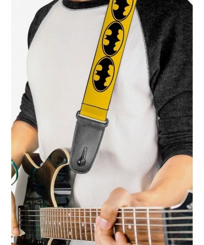DC Comics Batman Bat Signals Yellow Black Guitar Strap $10.46 Guitar Straps