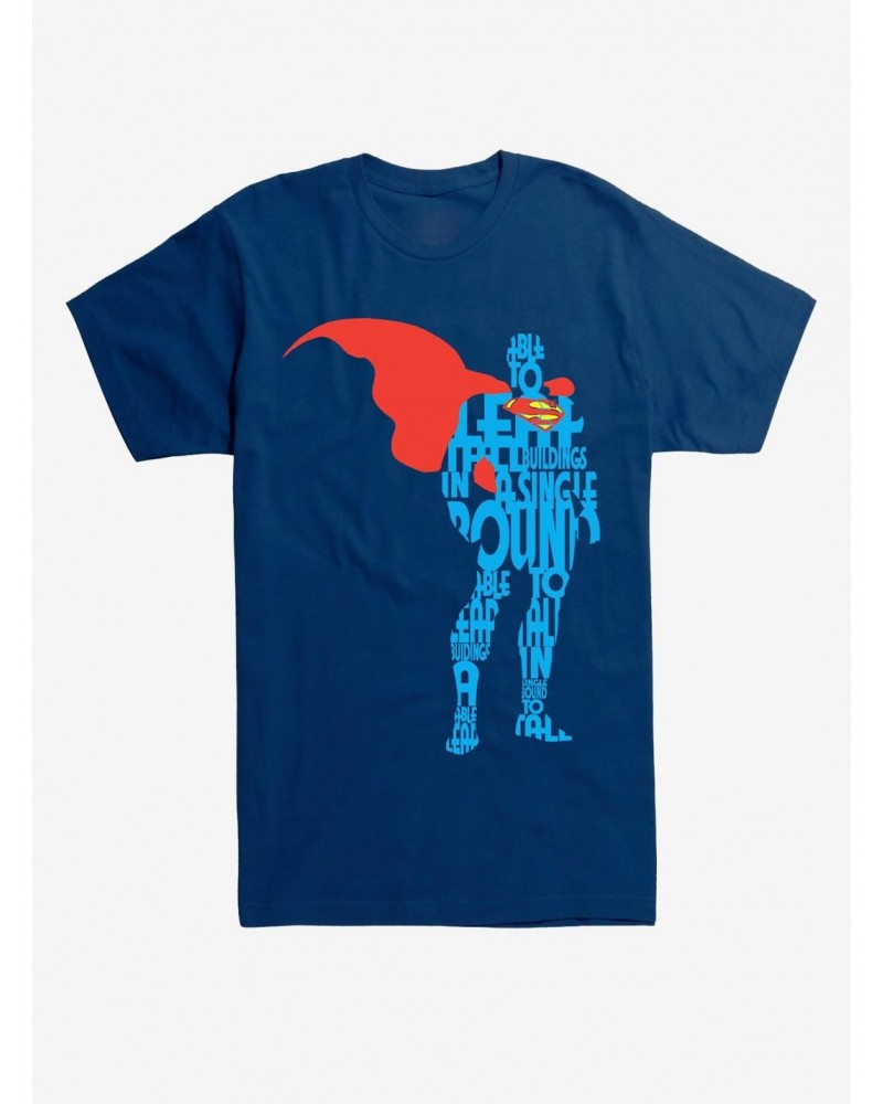 DC Comics Superman Comic Script Silhouette T-Shirt $7.89 T-Shirts