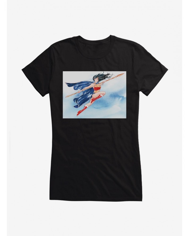 DC Comics Wonder Woman In The Sky Girls T-Shirt $7.72 T-Shirts