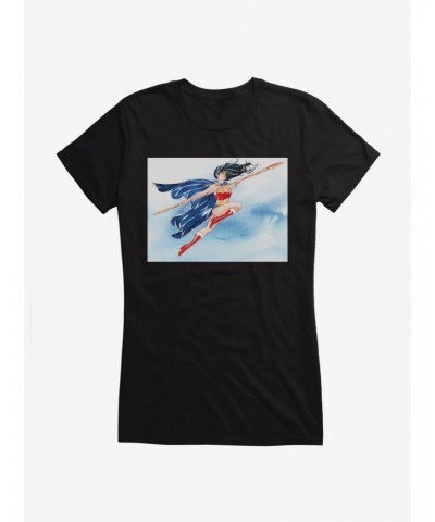 DC Comics Wonder Woman In The Sky Girls T-Shirt $7.72 T-Shirts