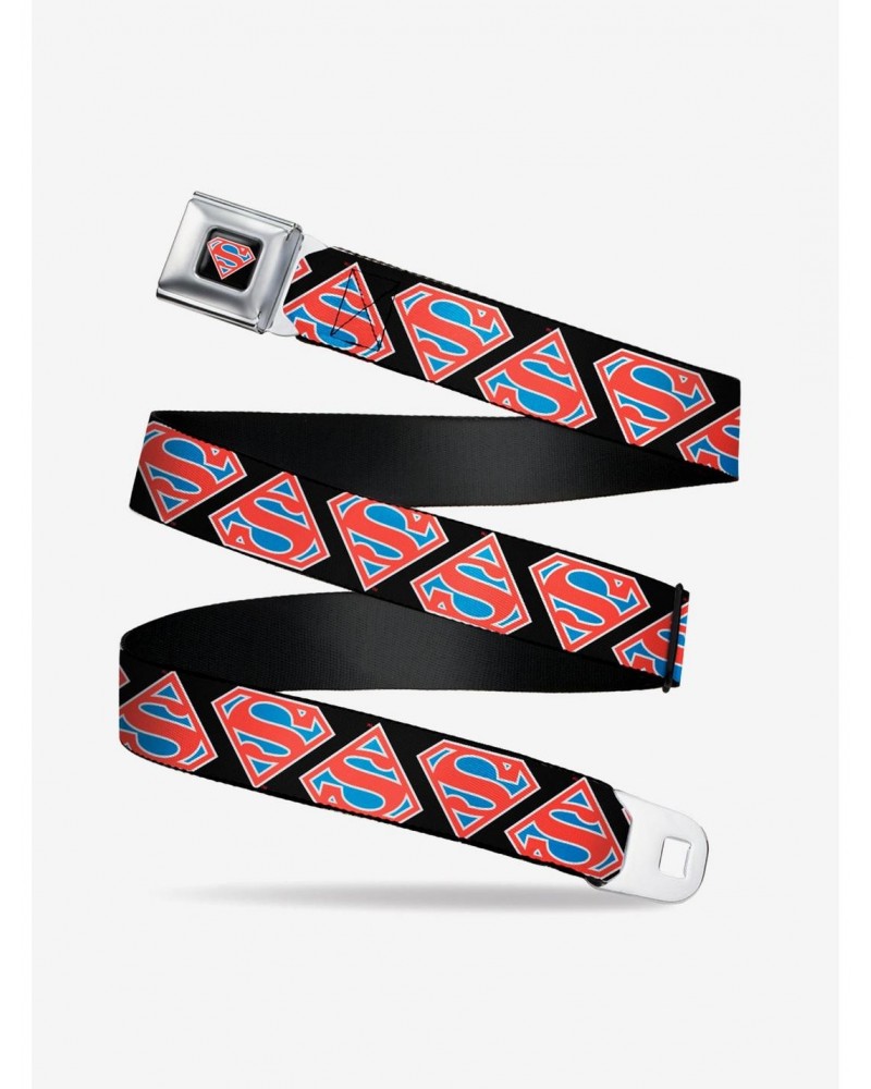 DC Comics Superman Shield Flip Americana Seatbelt Belt $8.22 Belts