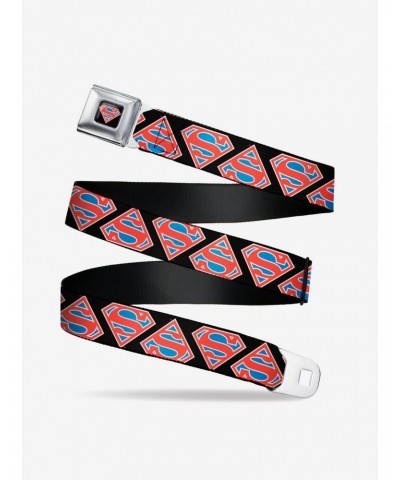 DC Comics Superman Shield Flip Americana Seatbelt Belt $8.22 Belts