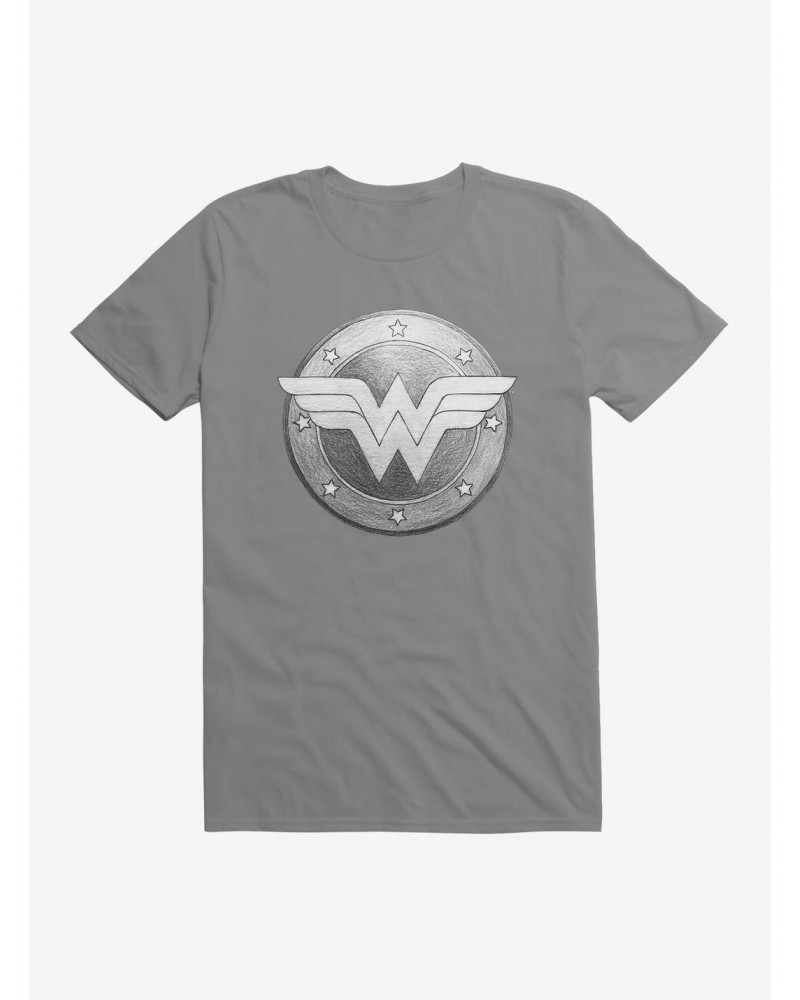 DC Comics Wonder Woman Sketch Shield T-Shirt $7.41 T-Shirts