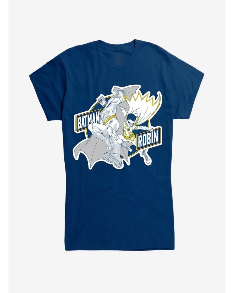 DC Comics Batman Robin Blue and Yellow Girls T-Shirt $9.46 T-Shirts
