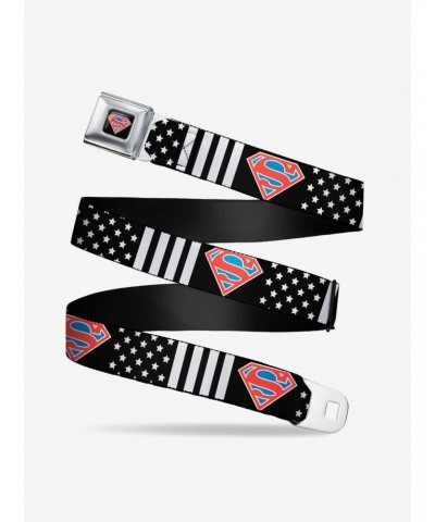 DC Comics Superman Shield Americana Stars Seatbelt Belt $12.20 Belts