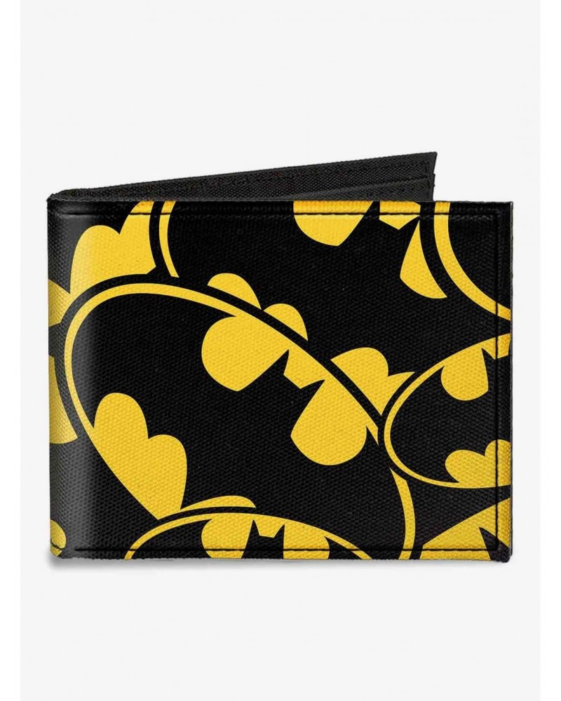 DC Comics Bat Signals Stacked Canvas Bifold Wallet $7.94 Wallets