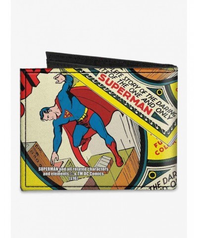 DC Comics Classic Superman 1 Flying Cover Pose Canvas Bifold Wallet $8.78 Wallets