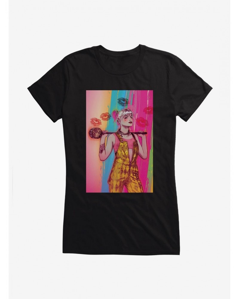 DC Comics Birds Of Prey Harley Quinn Painting Girls T-Shirt $9.96 T-Shirts