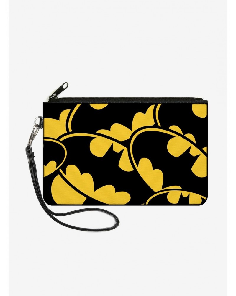 DC Comics Batman Bat Signals Wallet Canvas Zip Clutch $6.80 Clutches