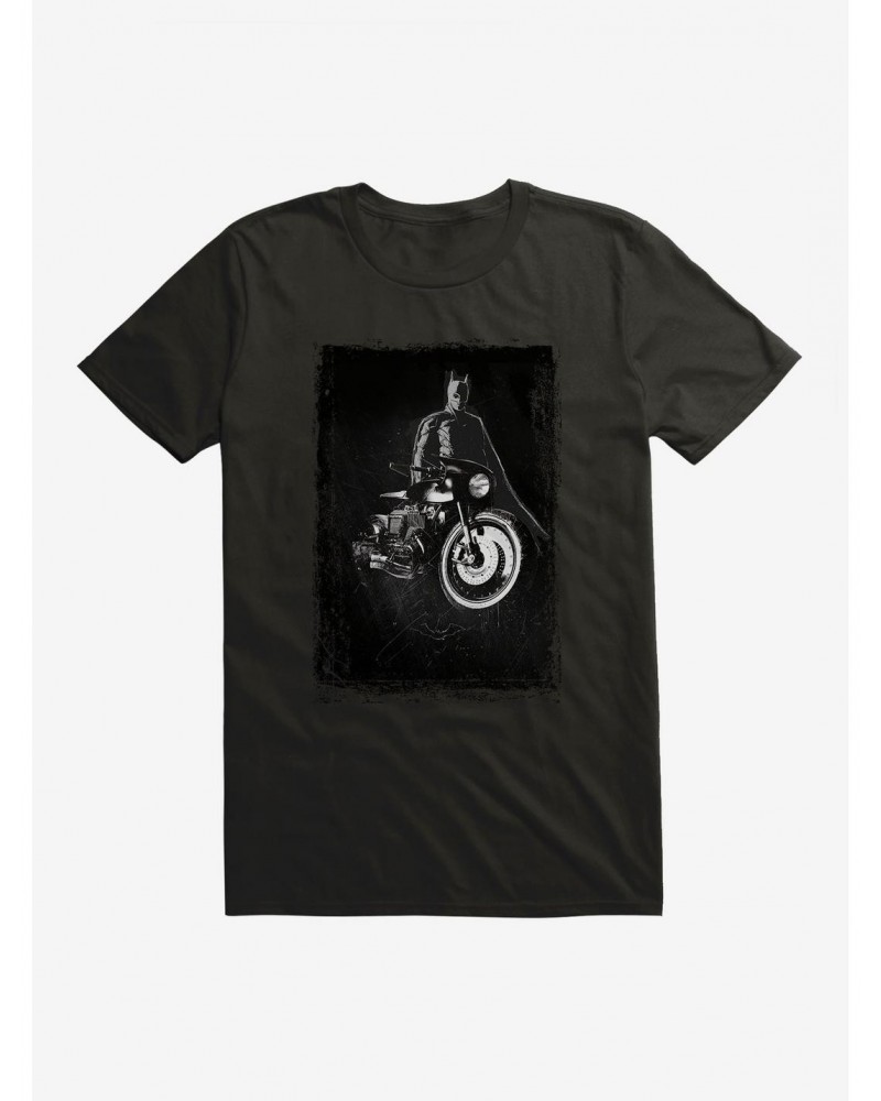 DC Comics The Batman Black And White Wheels T-Shirt $8.37 T-Shirts