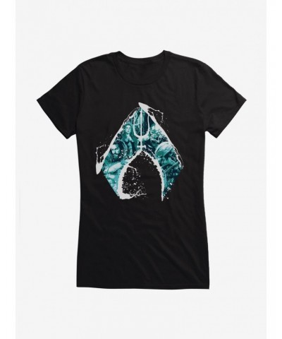 DC Comics Aquaman Icon Tide Girls T-Shirt $11.95 T-Shirts