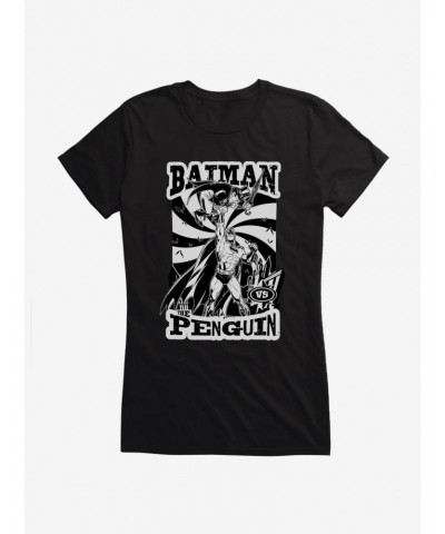 Batman The Penguin Vs Epic Battle Girls T-Shirt $11.21 T-Shirts