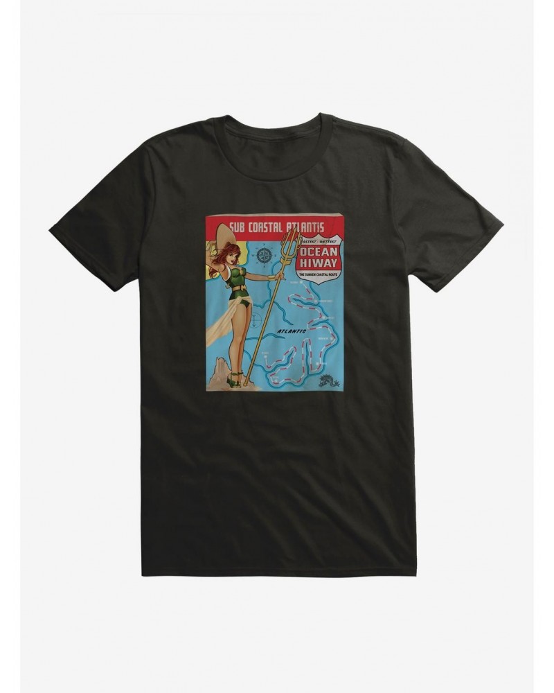 DC Comics Bombshells Mera Coastal Route T-Shirt $7.65 T-Shirts