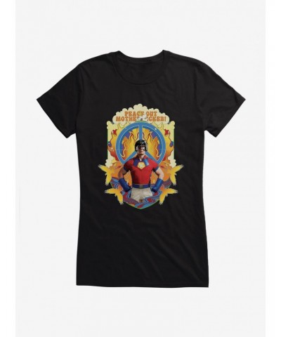 DC Comics Peacemaker Peace Out Girl's T-Shirt $10.21 T-Shirts