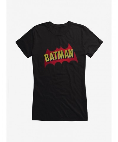 DC Comics Batman Name And Bat Logo Girls T-Shirt $11.45 T-Shirts