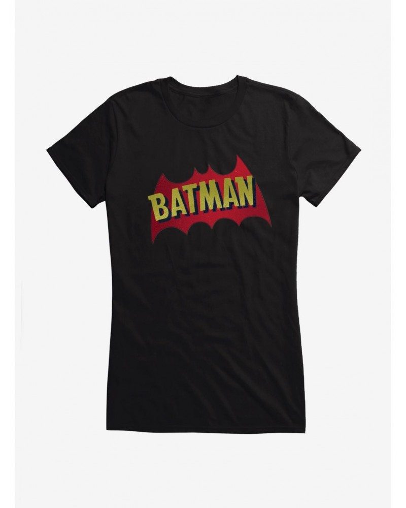 DC Comics Batman Name And Bat Logo Girls T-Shirt $11.45 T-Shirts