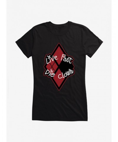 DC The Suicide Squad Live Fast Die Clown Girls T-Shirt $10.21 T-Shirts