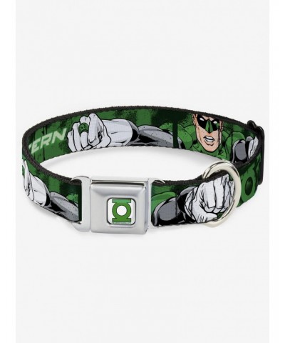 DC Comics Justice League Green Lantern Green Glow Seatbelt Buckle Dog Collar $9.71 Pet Collars