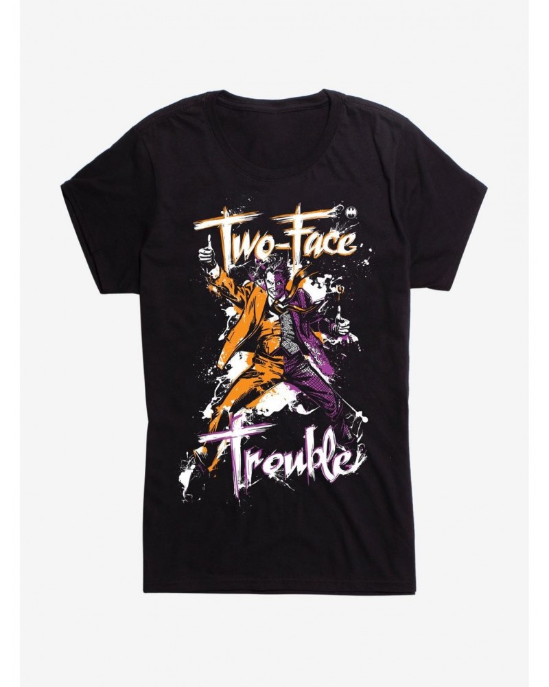 DC Comics Batman Villains Two Face Trouble Girls T-Shirt $12.45 T-Shirts