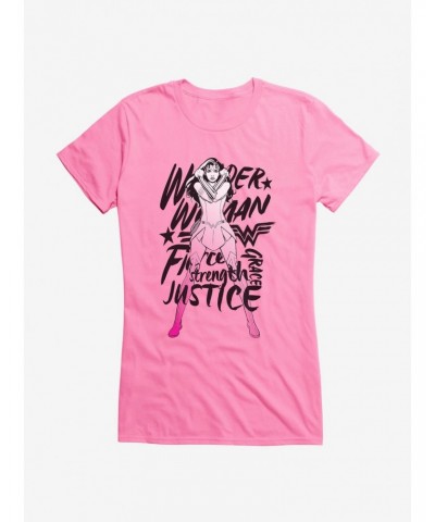 DC Comics Wonder Woman Grace And Strength Girls T-Shirt $11.95 T-Shirts