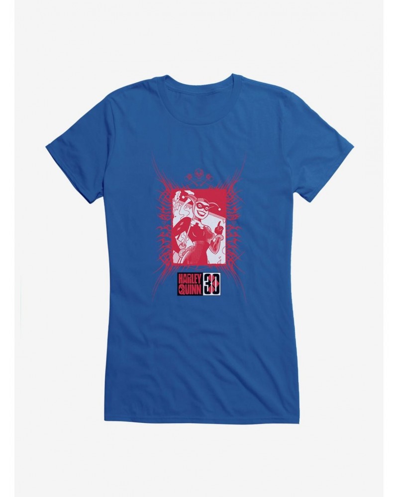 Harley Quinn Classic Smile Girls T-Shirt $7.47 T-Shirts