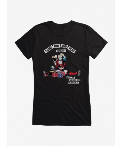DC Comics Batman Harley Quinn Come Out And Play Girls T-Shirt $11.70 T-Shirts