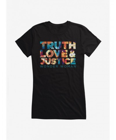 DC Comics Wonder Woman 1984 Truth, Love, And Justice Girls T-Shirt $8.72 T-Shirts