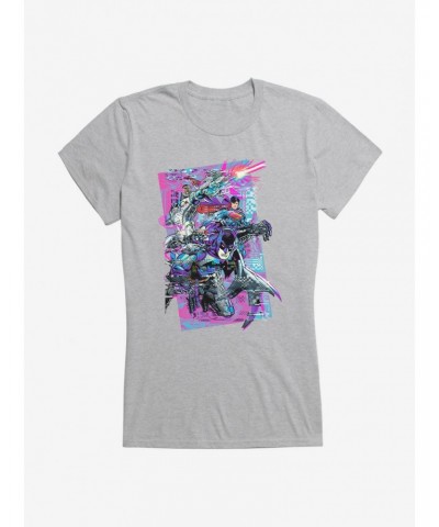DC Comics Justice League Group Pixel Girls T-Shirt $12.45 T-Shirts