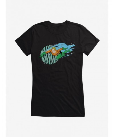 DC Comics Aquaman Vintage Silver Age Aquaman Girls T-Shirt $8.22 T-Shirts