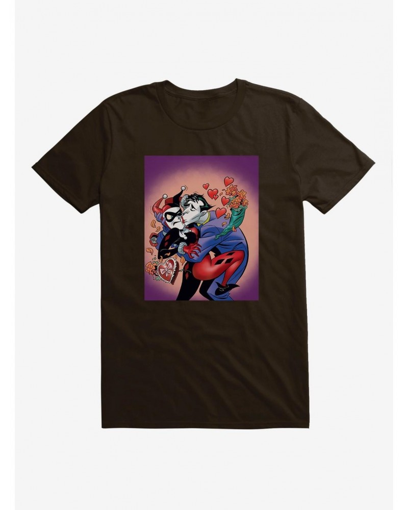 DC Comics Batman Harley Quinn The Joker Valentines T-Shirt $10.76 T-Shirts