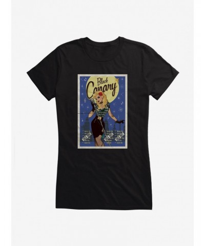 DC Comics Bombshells Black Canary Live Tonight Girls T-Shirt $10.96 T-Shirts