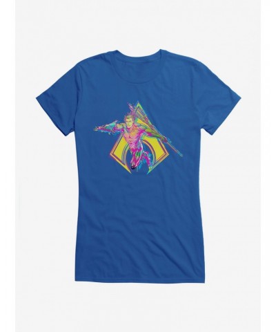 DC Comics Justice League Aquaman Cmyk Girls T-Shirt $12.20 T-Shirts