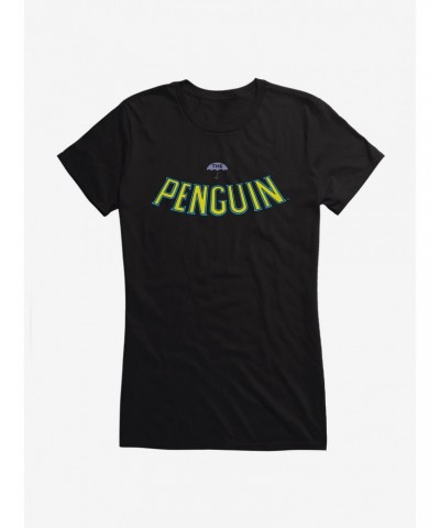 Batman The Penguin Umbrella Logo Girls T-Shirt $11.45 T-Shirts