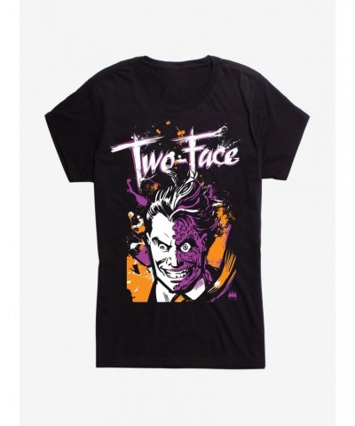 DC Comics Batman Villains Two Face Girls T-Shirt $9.96 T-Shirts