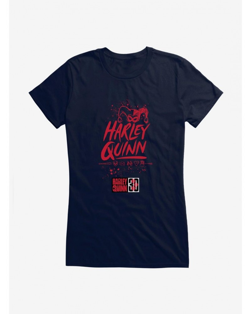 Harley Quinn Logo Girls T-Shirt $10.71 T-Shirts