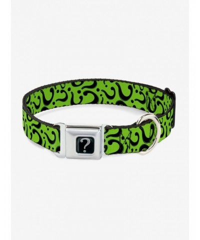 DC Comics Batman Question Mark Scattered Seatbelt Buckle Pet Collar $8.47 Pet Collars