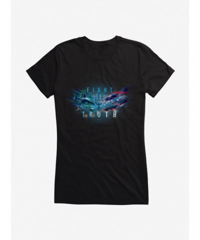 DC Comics Aquaman Fight For Truth Girls T-Shirt $9.96 T-Shirts