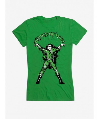 DC Comics Batman The Riddler Riddle Me This Girls T-Shirt $9.46 T-Shirts