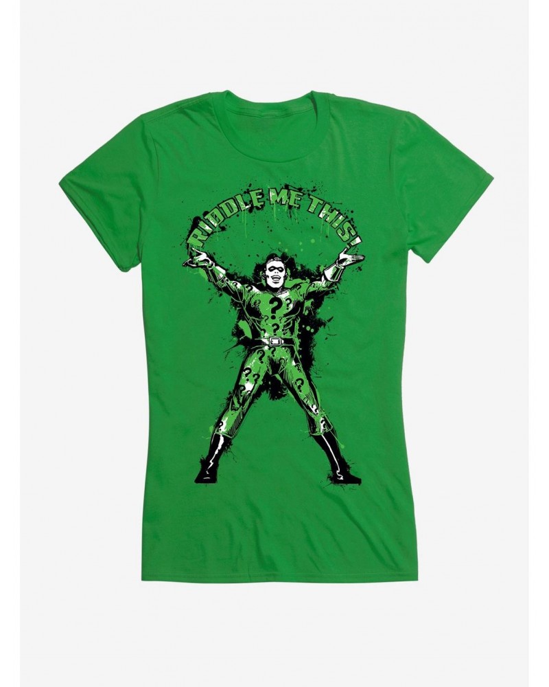 DC Comics Batman The Riddler Riddle Me This Girls T-Shirt $9.46 T-Shirts