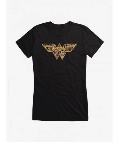 DC Comics Wonder Woman Tile Logo Girls T-Shirt $11.21 T-Shirts