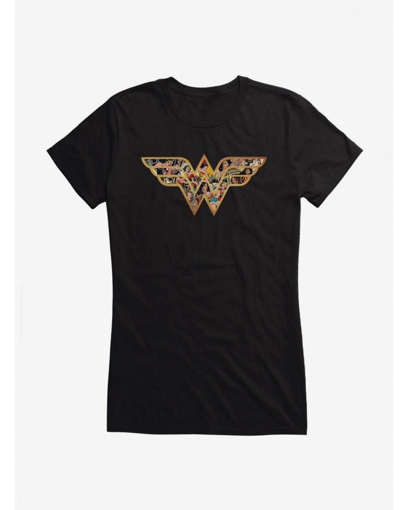 DC Comics Wonder Woman Tile Logo Girls T-Shirt $11.21 T-Shirts