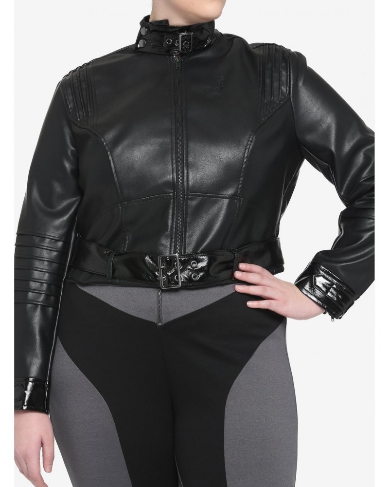 DC Comics The Batman Catwoman Girls Faux Leather Jacket Plus Size $16.80 Jackets