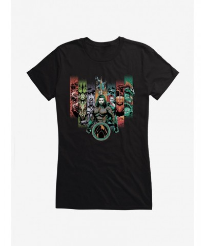 DC Comics Aquaman Character Lineup Girls T-Shirt $10.96 T-Shirts