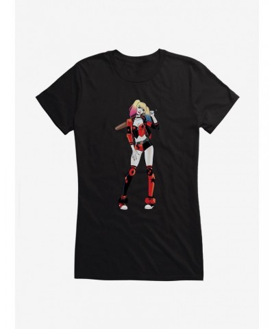 DC Comics Batman Harley Quinn Power Stance Girls T-Shirt $9.71 T-Shirts
