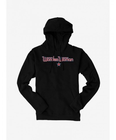 DC Comics Wonder Woman Name Logo Hoodie $13.92 Hoodies