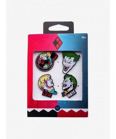 DC Comics Joker and Harley Quinn Face Enamel Pin Set $12.45 Pin Set