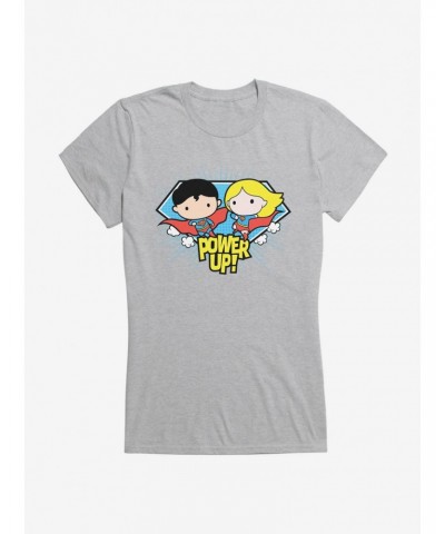Superman And Supergirl Chibi Powerup Girl's T-Shirt $8.96 T-Shirts