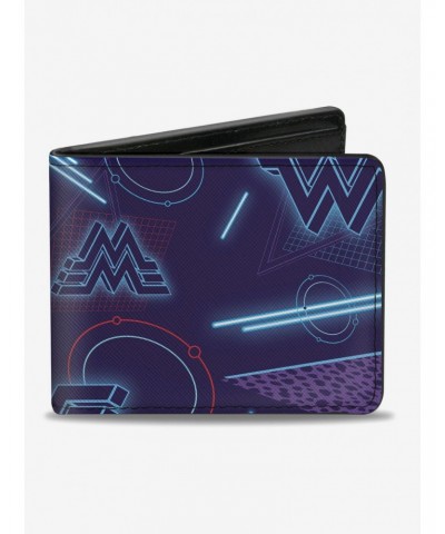 DC Comics Wonder Woman 1984 Logo 80s Neons Bifold Wallet $6.69 Wallets