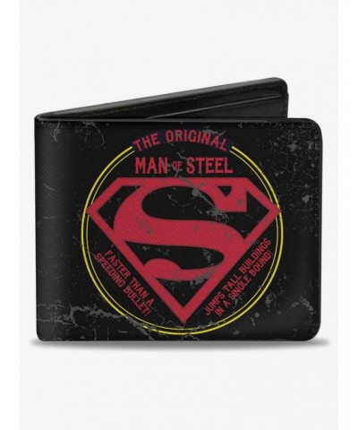 DC Comics Superman The Original Man of Steel Badge Bifold Wallet $10.24 Wallets